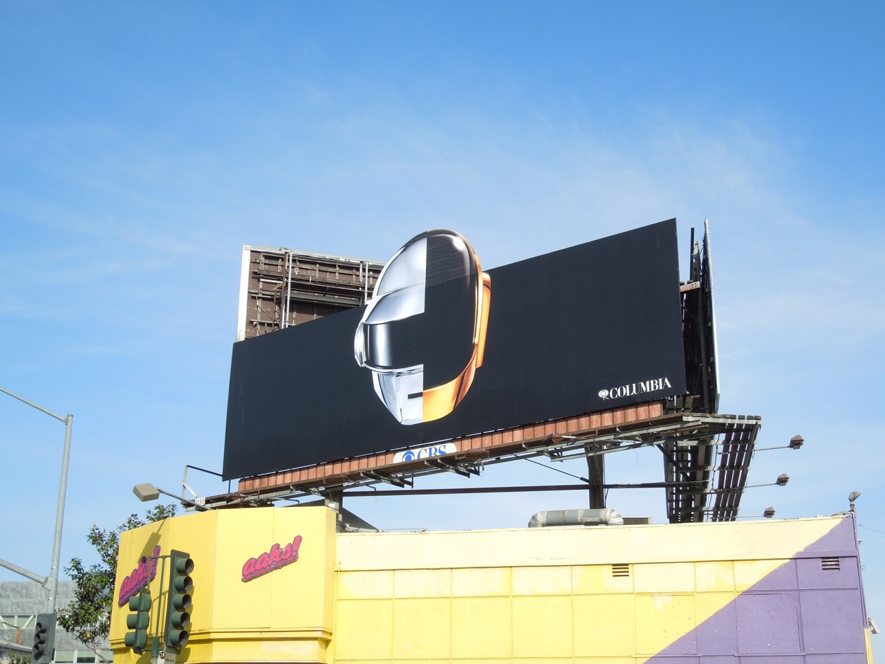 Image of a billboard promoting Daft Punk's album Random Access Memories